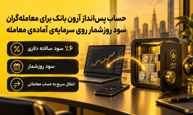 حساب پس‌انداز آرون بانک برای معامله‌گران؛ سود روزشمار روی سرمایه